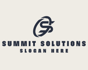 Logistics Company Letter S logo design