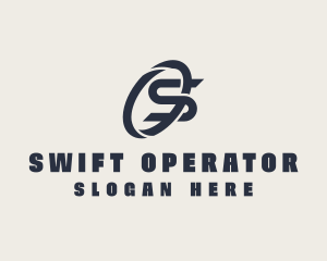 Logistics Company Letter S logo design