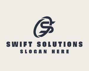 Logistics Company Letter S logo design