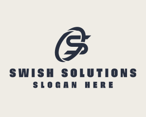 Logistics Company Letter S logo design