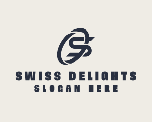 Logistics Company Letter S logo design