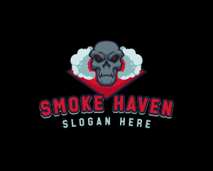  Skull Smoke Gaming logo design