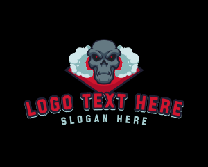 League - Skull Smoke Gaming logo design