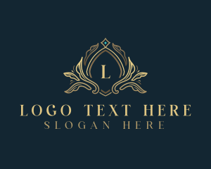Florist - Elegant Ornament Crest logo design