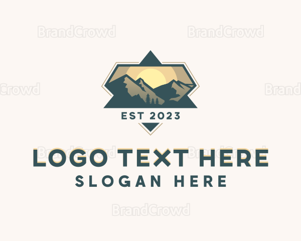 Mountain Hiking Adventure Logo