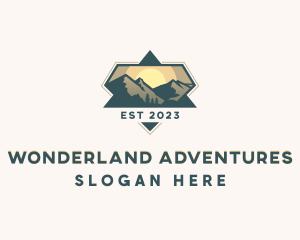 Mountain Hiking Adventure logo design