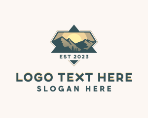 Forest - Mountain Hiking Forest logo design