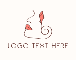 Women - Feminine Beauty Stylist Lipstick logo design