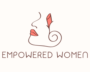 Feminine Beauty Stylist Lipstick  logo design