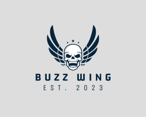 Wing Skull Rider logo design