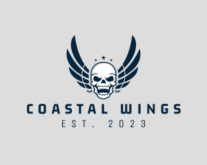 Wing Skull Rider logo design