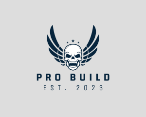 Wing Skull Rider logo design