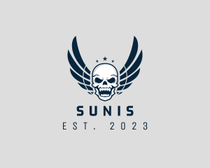 Wing Skull Rider logo design