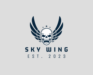 Wing - Wing Skull Rider logo design