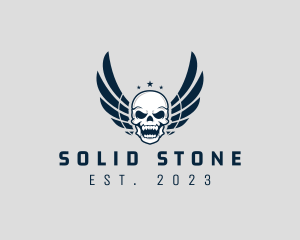 Rock - Wing Skull Rider logo design