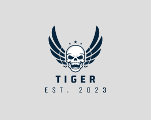 Wing Skull Rider logo design