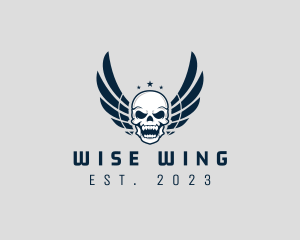 Wing Skull Rider logo design