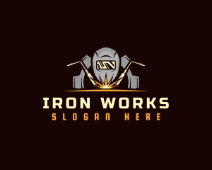 Iron - Industrial Iron Welding logo design