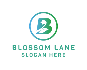 Floral Letter B logo design