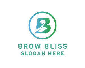 Floral Letter B logo design