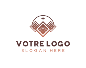 Repair - Flooring Tile Pattern logo design