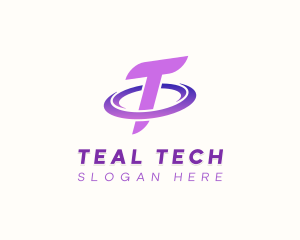 Tech Orbit Letter T logo design