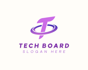 Tech Orbit Letter T logo design