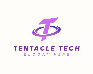 Tech Orbit Letter T logo design