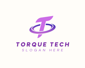 Tech Orbit Letter T logo design