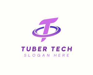 Tech Orbit Letter T logo design