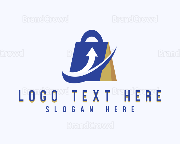 Ecommerce Shopping Arrow Bag Logo