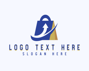 Grocery - Ecommerce Shopping Arrow Bag logo design