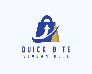 Takeout - Ecommerce Shopping Arrow Bag logo design