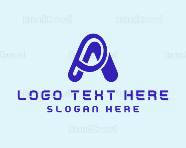 Digital Technology Letter A Logo