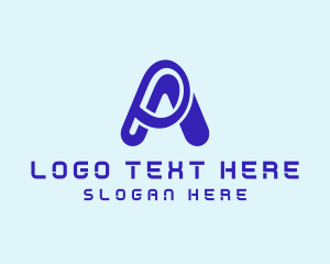 Web Developer - Digital Technology Letter A logo design