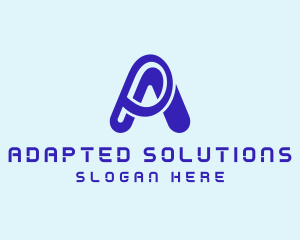 Digital Technology Letter A logo design