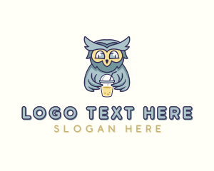 Boba - Owl Boba Beverage logo design