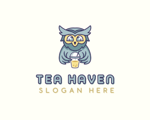 Owl Boba Beverage logo design