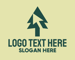 Cursor - Pine Tree Cursor logo design