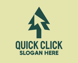 Click - Pine Tree Cursor logo design