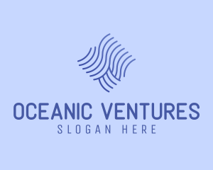 Beach Ocean Wave logo design