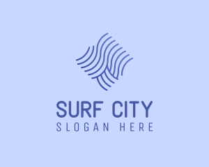 Beach Ocean Wave logo design