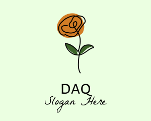 Daisy Flower Line Art Logo