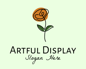 Daisy Flower Line Art logo design