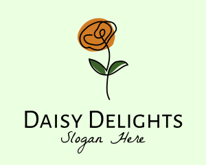 Daisy - Daisy Flower Line Art logo design