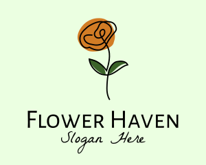 Daisy Flower Line Art logo design