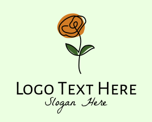 Bouquet - Daisy Flower Line Art logo design