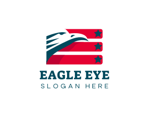 Eagle - Eagle Flag Patriot logo design