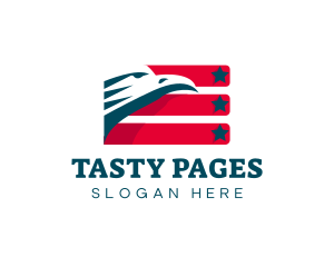 Eagle Flag Patriot logo design