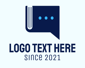 Learning Center - Book Chat Box logo design